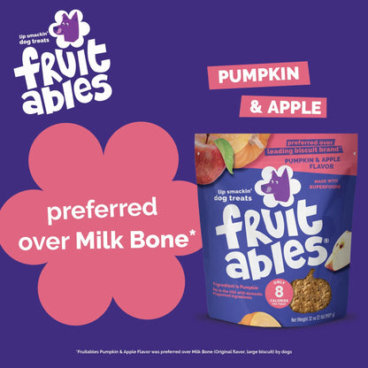 Fruitables Pumpkin & Blueberry Low-Calorie Baked Dog Treats, 12 oz