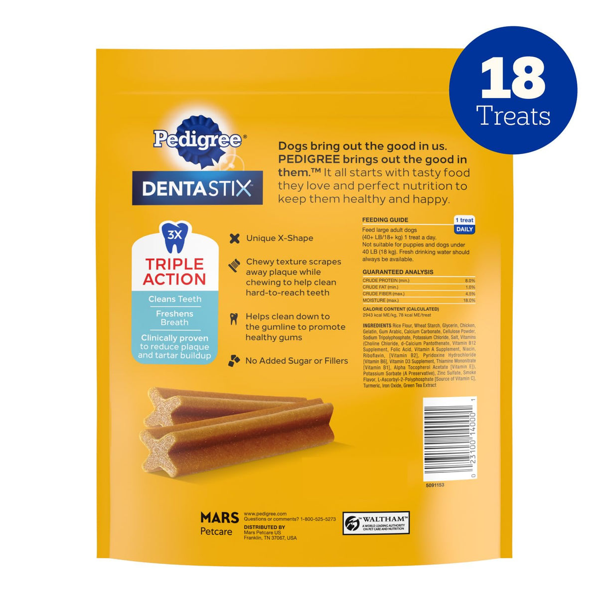 Pedigree Dentastix Large Breed Dental Dog Treats – Variety Pack, 51 Count