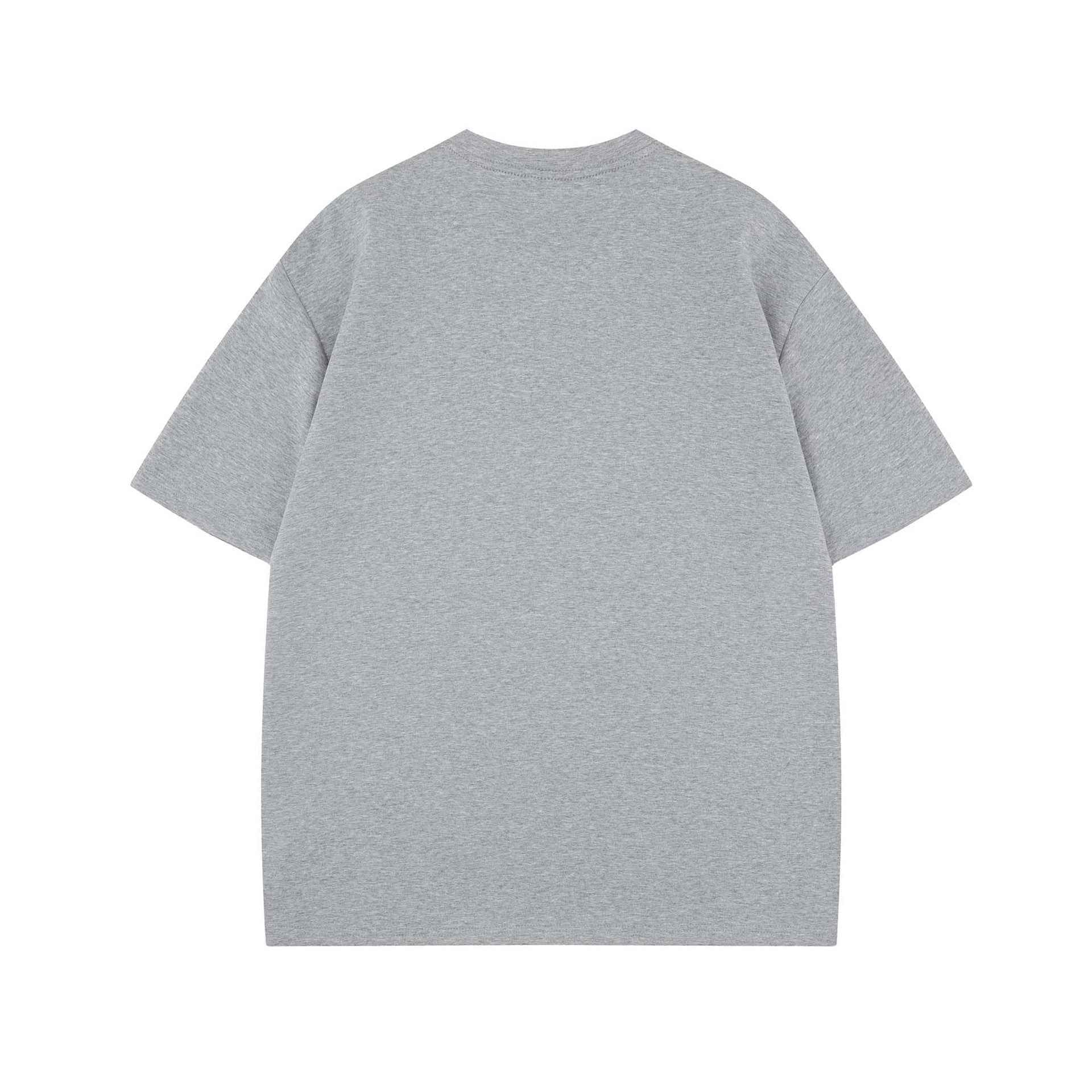 Street Style Fun Animal Letter Print Short Sleeve T-Shirt Unisex Loose Casual Three-Quarter Sleeve