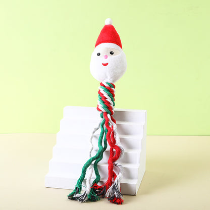 Christmas Plush Rope Dog Toy – Festive Chew Toy in 6 Holiday Designs