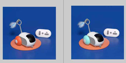 Remote Control Cat Car Toy USB Automatic Self‑Moving Smart Chasing Pet Vehicle