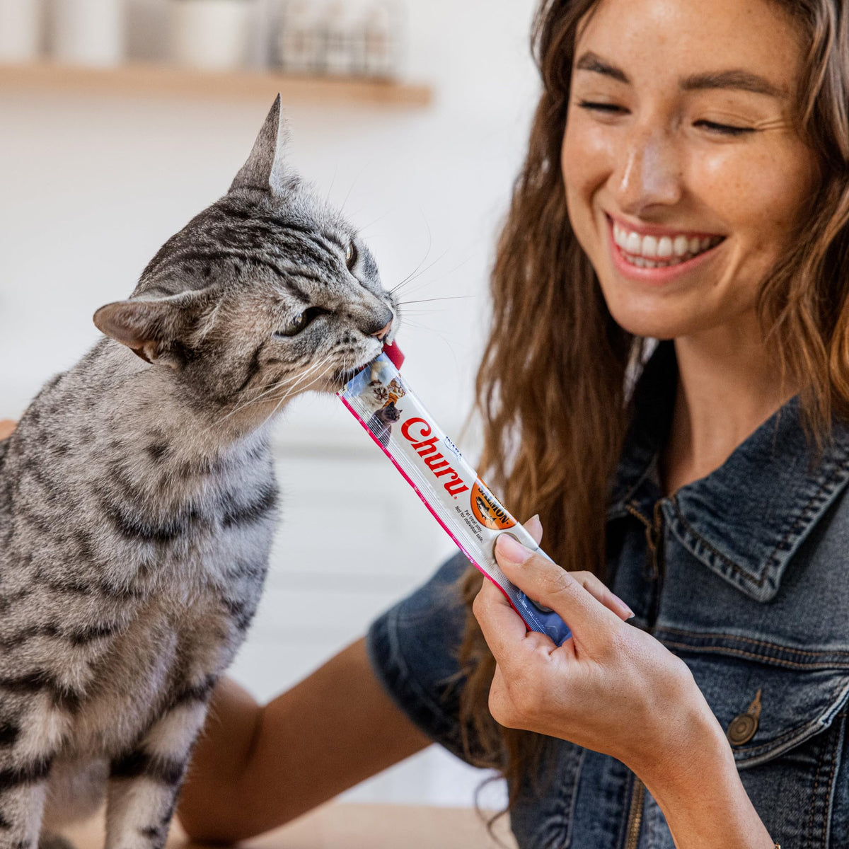 INABA Churu Lickable Cat Treats – Chicken Variety, 20 Tubes