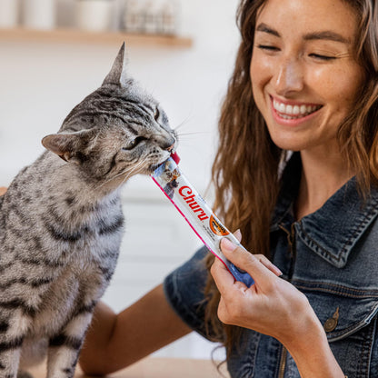 INABA Churu Lickable Cat Treats – Chicken Variety, 20 Tubes