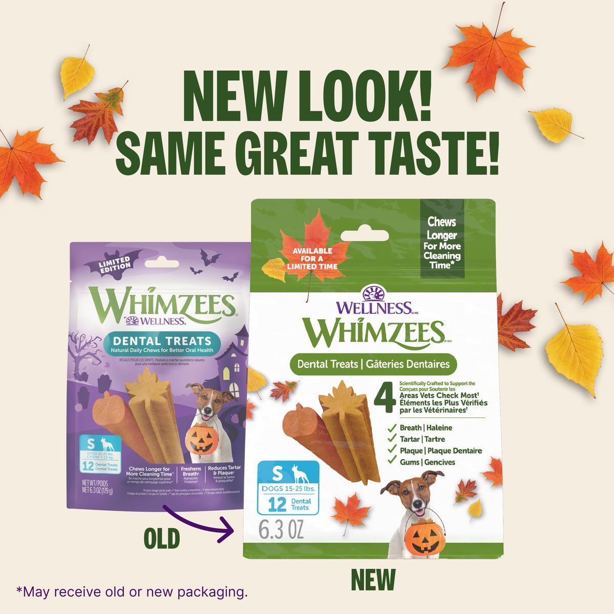 WHIMZEES Holiday Dog Dental Treats – Medium, 6 Count