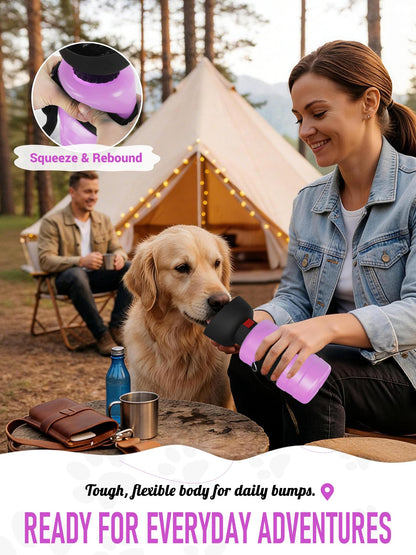 lesotc leak-proof dog water dispenser for hiking