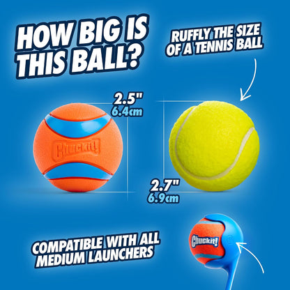 Chuckit Ultra Ball durable rubber dog ball 2.5 inch