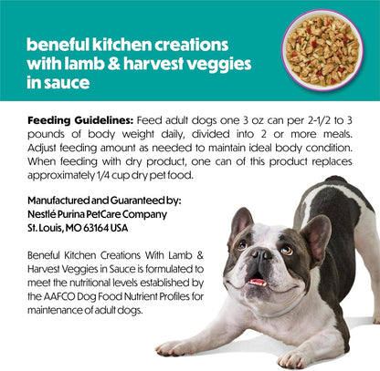 Purina Beneful Kitchen Creations Lamb Wet Dog Food in Sauce, 12 Cans