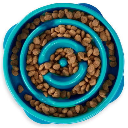 Slow Feeder Dog Bowl Blue – features overview