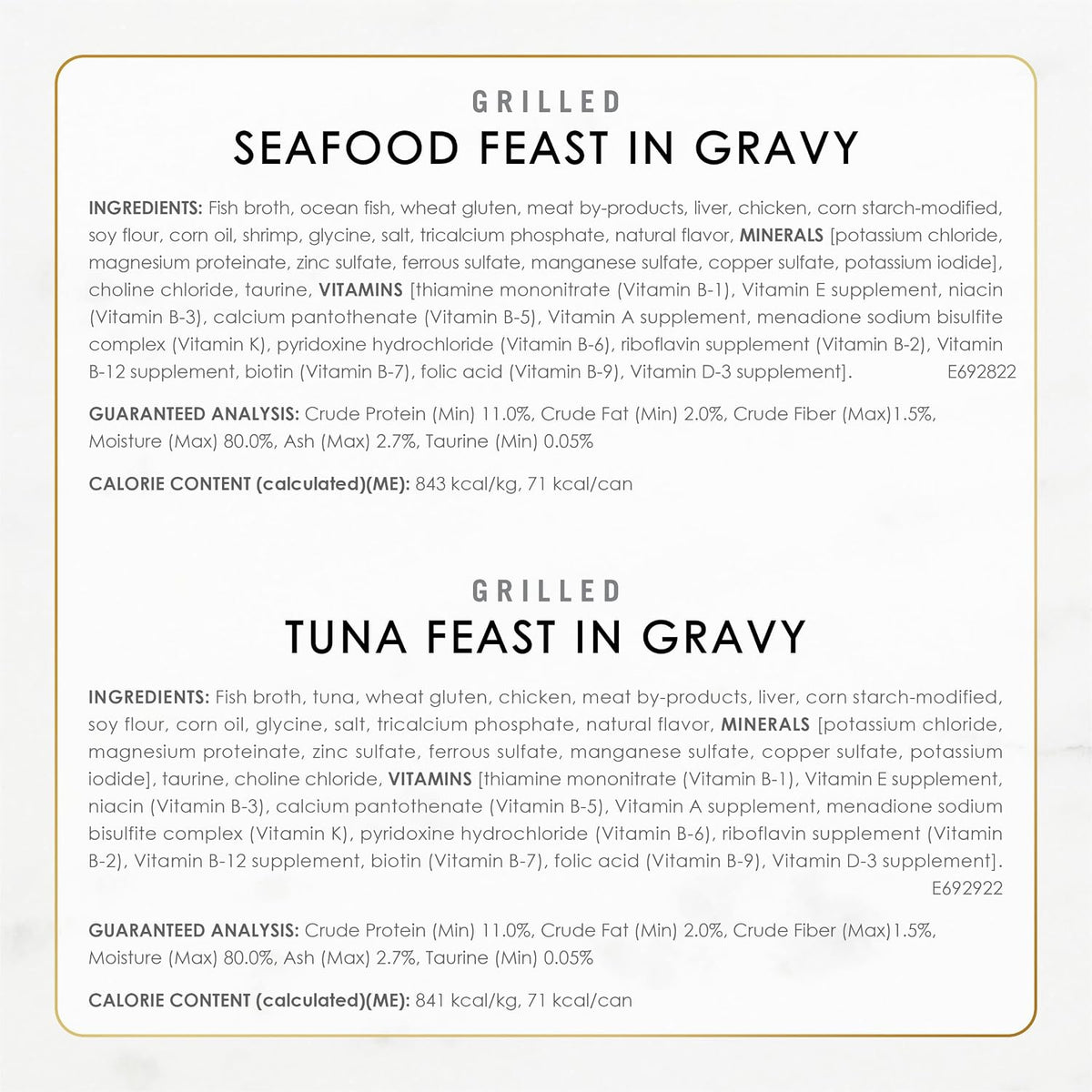 Purina Fancy Feast Grilled Seafood Wet Cat Food – Grilled Cuts, 3 oz Cans (24-Pack)