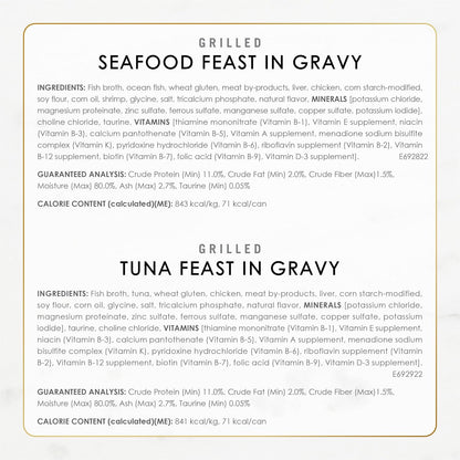 Purina Fancy Feast Grilled Seafood Wet Cat Food – Grilled Cuts, 3 oz Cans (24-Pack)