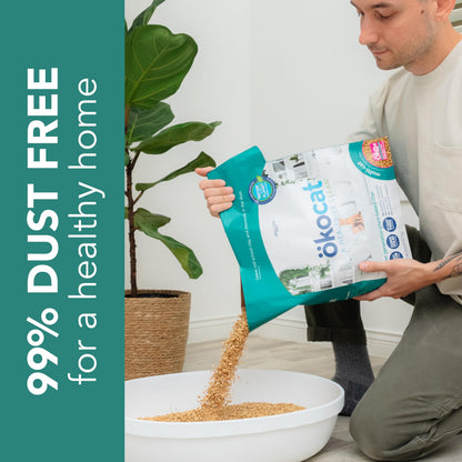 ökocat Low-Tracking Natural Wood Clumping Cat Litter, 14 lb