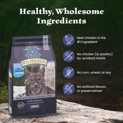 Blue Buffalo Wilderness Chicken Grain-Free Dry Cat Food, 12 lb