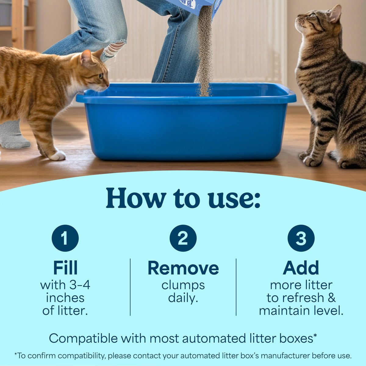 Fresh Step Advanced Ever Fresh Unscented Clumping Cat Litter, 2-Pack