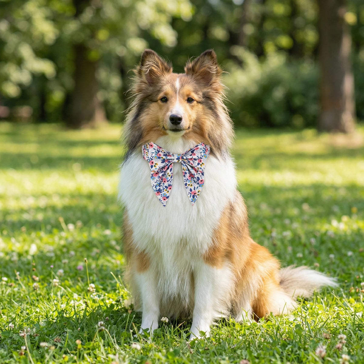 ADOGGYGO Christmas Dog Collar with Bow – Red & Green Plaid Cotton Dog Collar