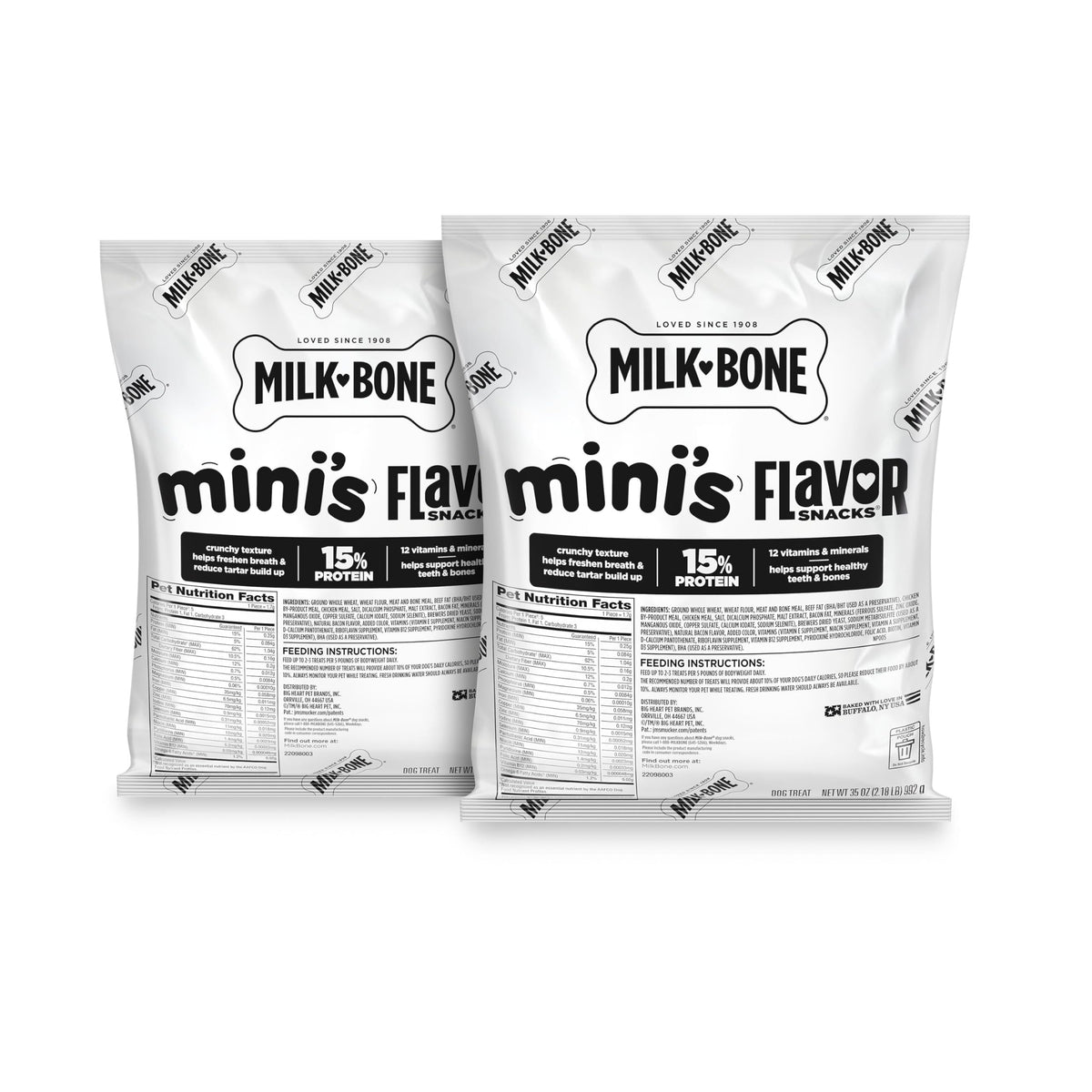 Milk-Bone Flavor Snacks Mini Dog Biscuits, 36 oz