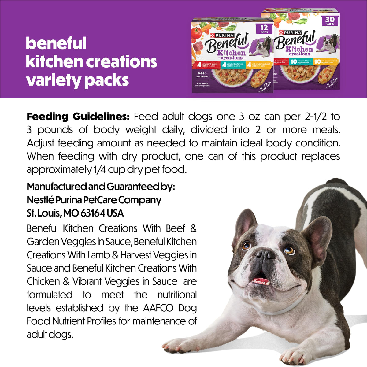 Purina Beneful Kitchen Creations Lamb Wet Dog Food in Sauce, 12 Cans