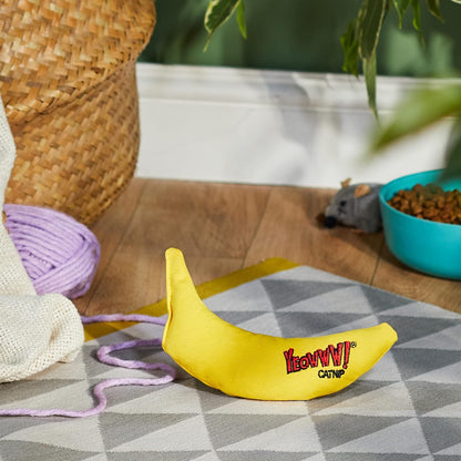 Yeowww! Chi-CAT-a Banana catnip toy - 7 inch banana for bunny kicks