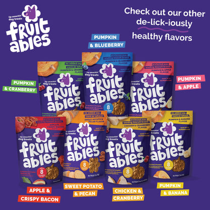 Fruitables Pumpkin & Blueberry Low-Calorie Baked Dog Treats, 12 oz