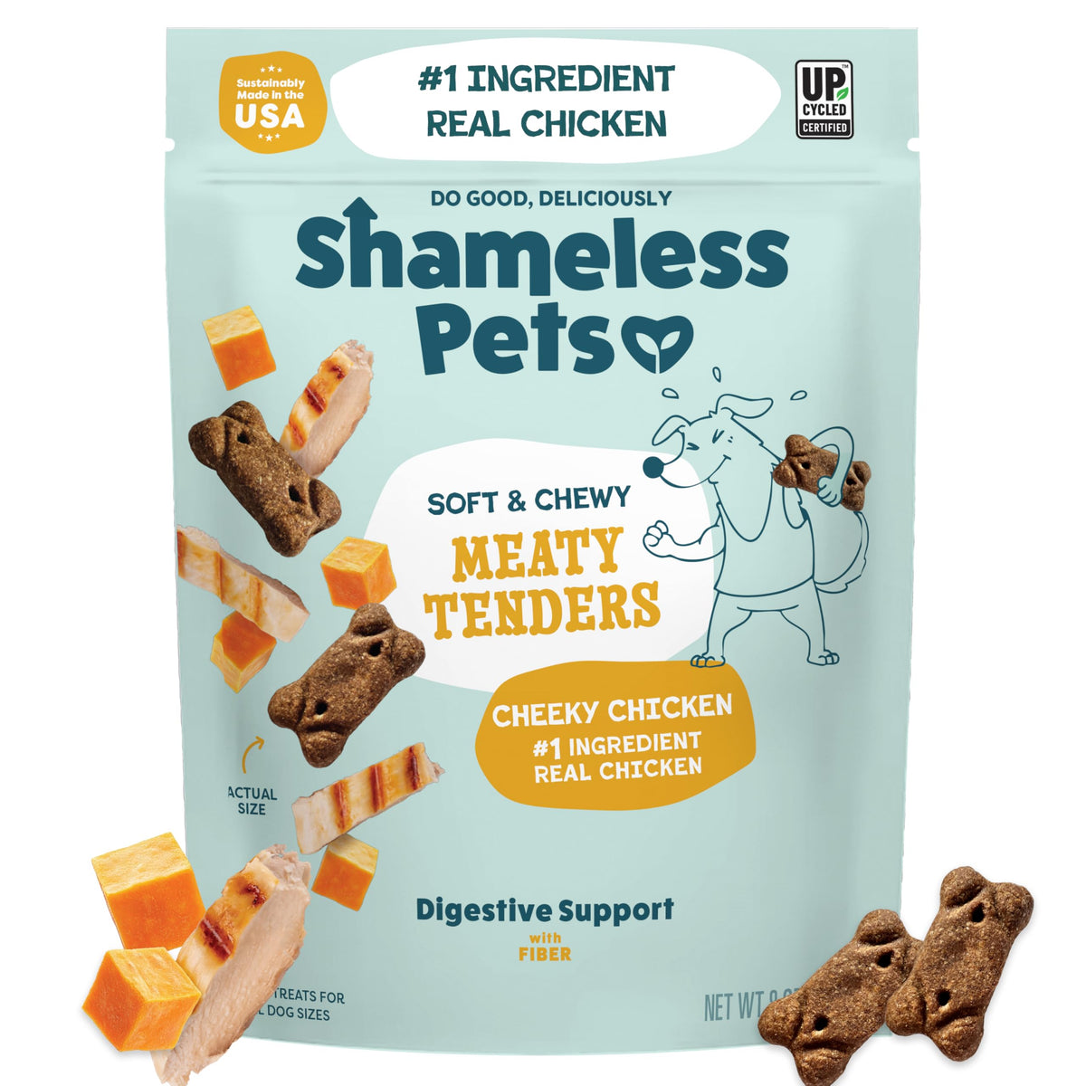 Shameless Pets Reelin' Salmon Soft Dog Treats, 8 oz
