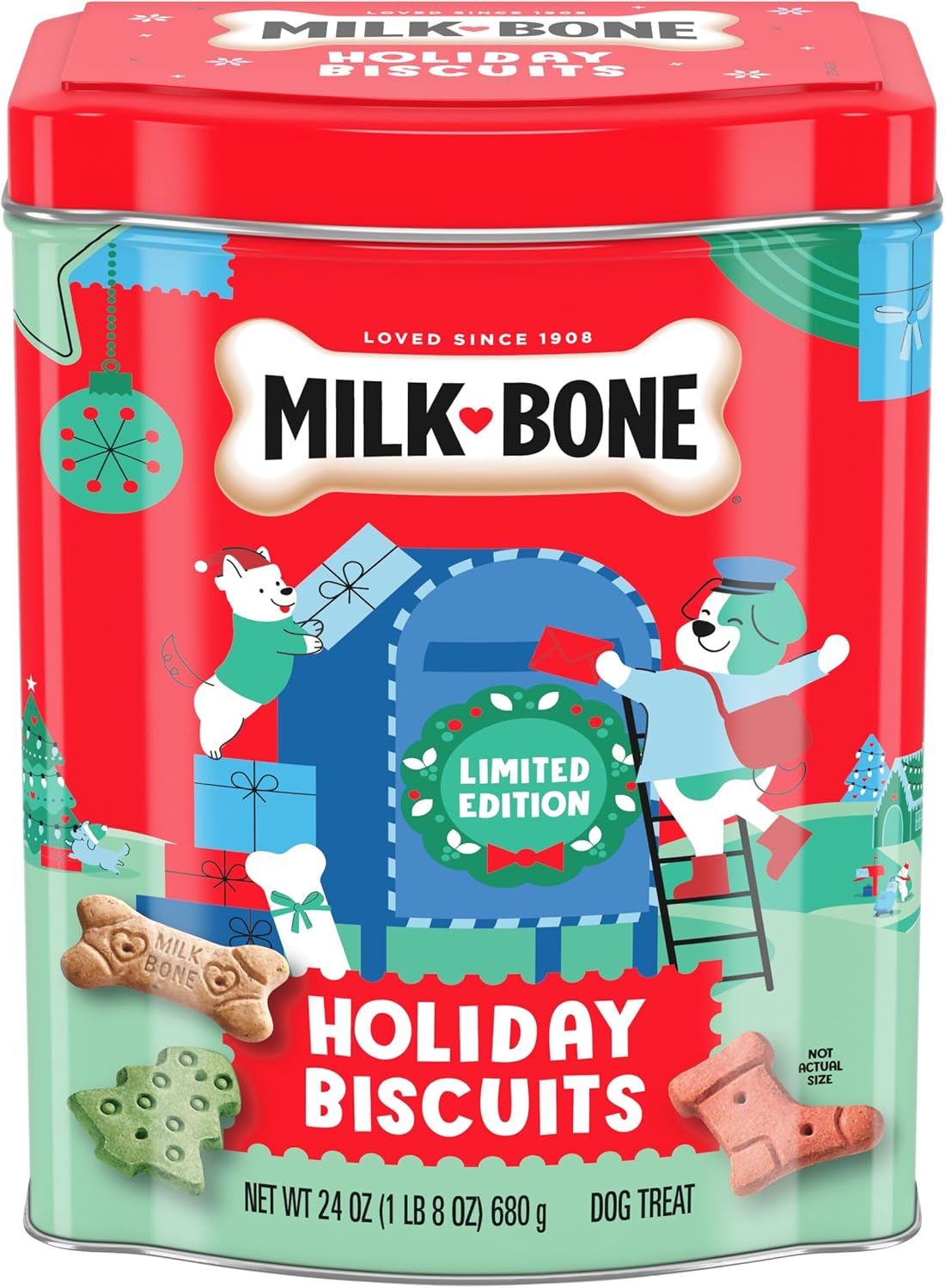 Milk-Bone Limited Edition Holiday Biscuits collectible tin, 24 oz