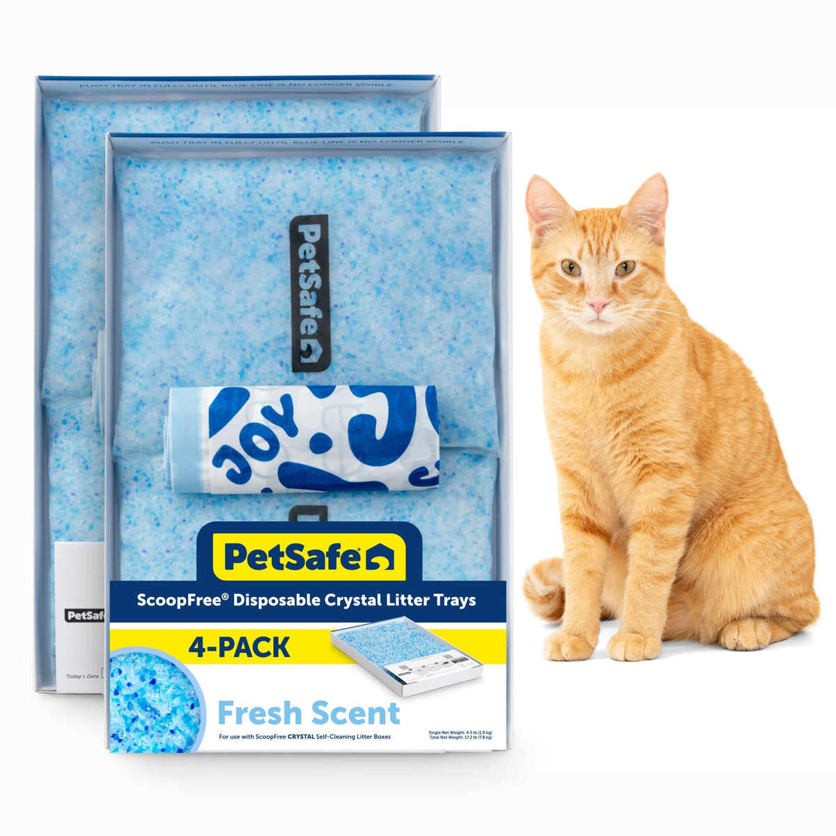 PetSafe ScoopFree Lavender Crystal Disposable Cat Litter Trays, 4-Pack