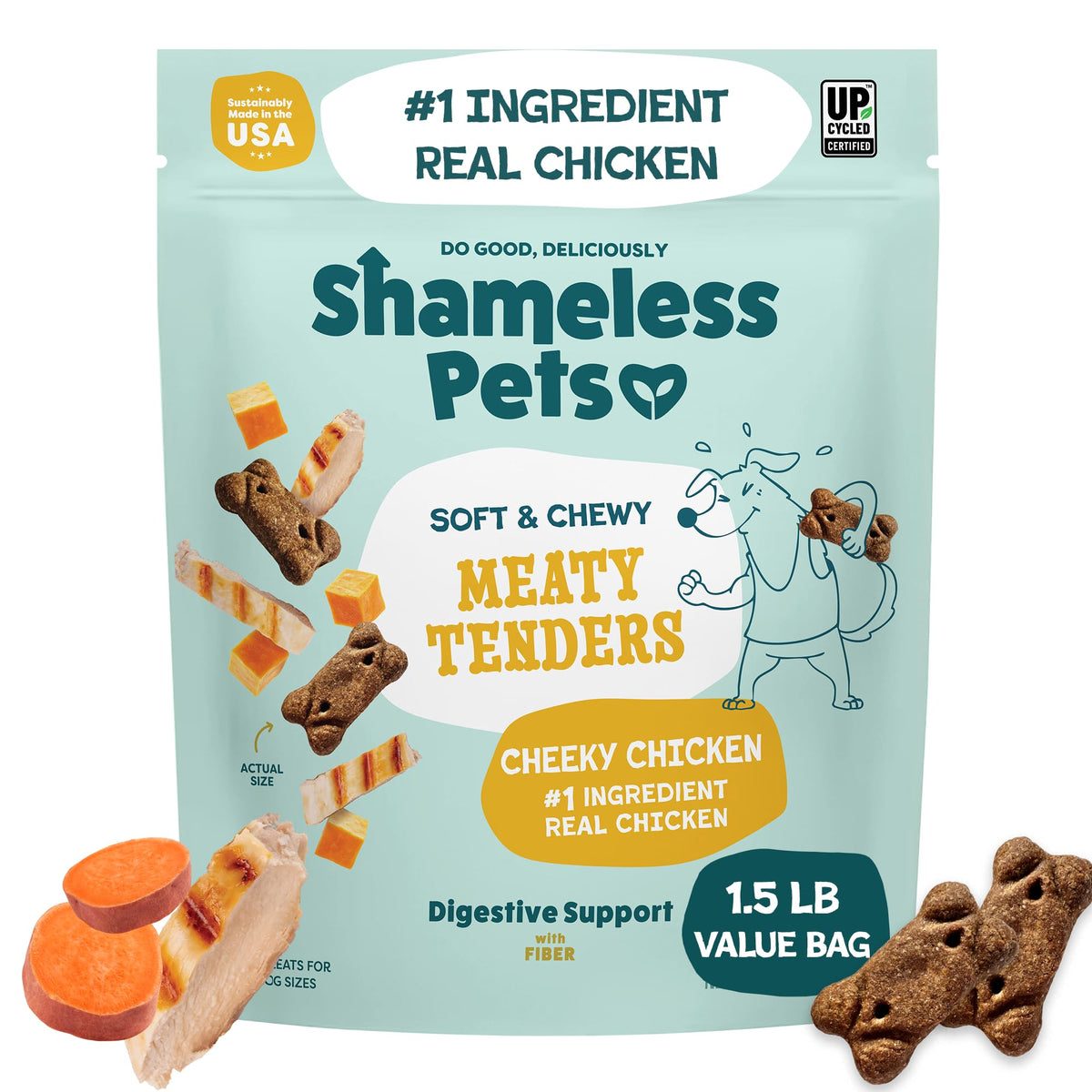 Shameless Pets Reelin' Salmon Soft Dog Treats, 8 oz