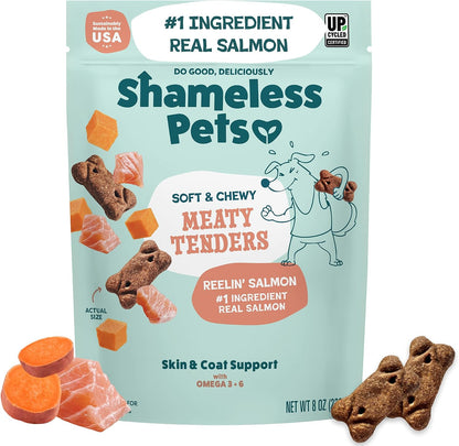 Shameless Pets Reelin' Salmon Soft Dog Treats, 8 oz