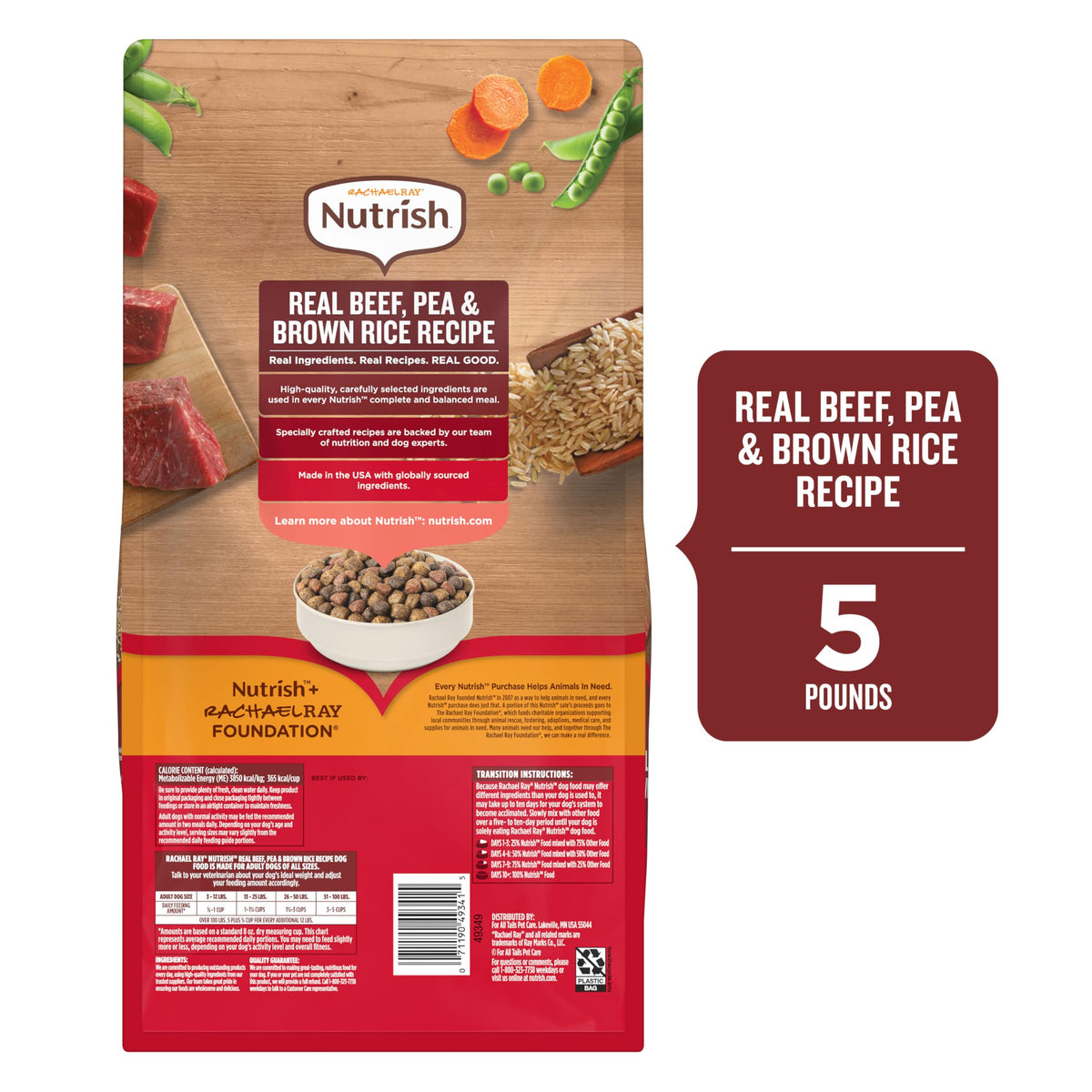 Rachael Ray Nutrish Beef Dog Food – top view
