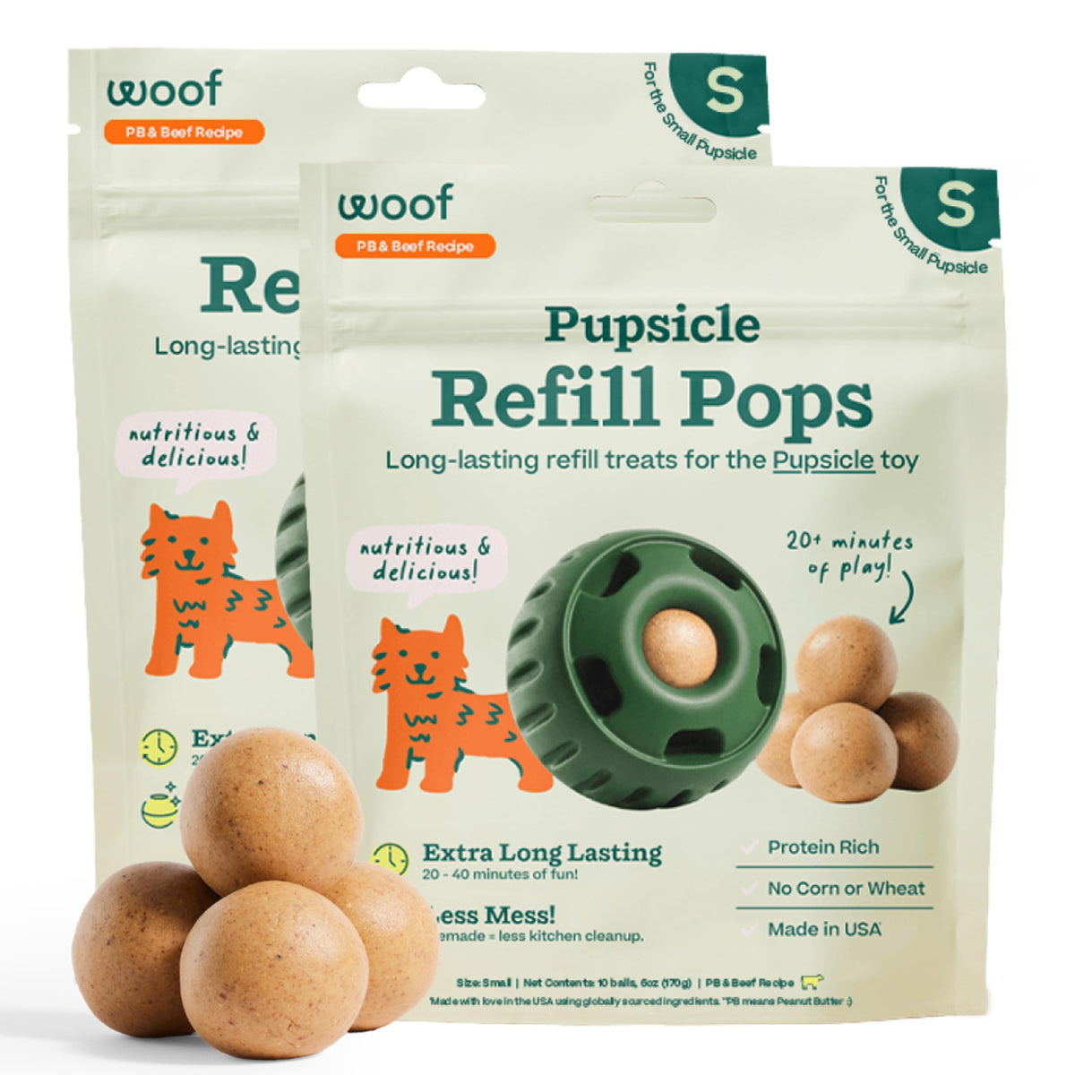 WOOF Pupsicle Refill Pops – texture and finish detail