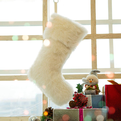Glitzhome LED Christmas Stockings – 21" Embroidered Linen Stockings, 2-Pack