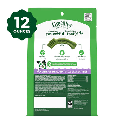 Greenies Teenie Natural Dental Dog Treats – Fresh Mint Flavor, 43 Count