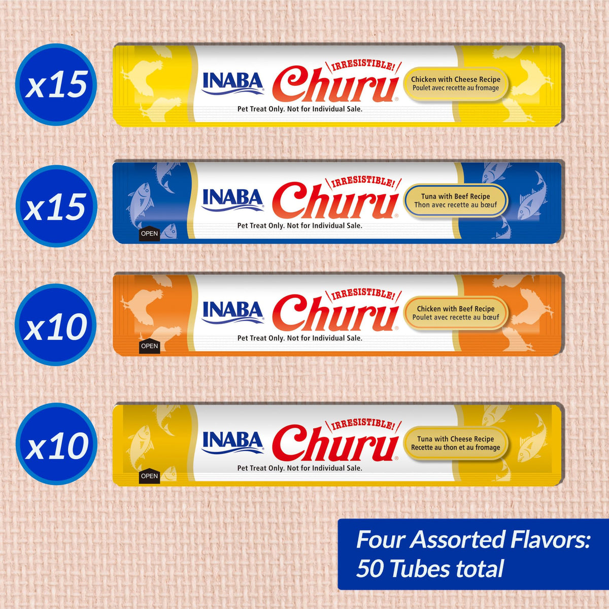 INABA Churu Lickable Cat Treats – Chicken Variety, 20 Tubes