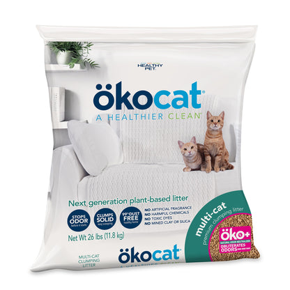 ökocat Low-Tracking Natural Wood Clumping Cat Litter, 14 lb