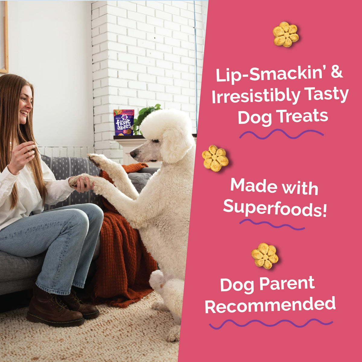Fruitables Pumpkin & Blueberry Low-Calorie Baked Dog Treats, 12 oz