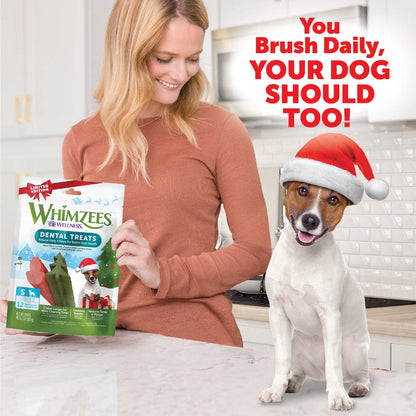 WHIMZEES Holiday Dog Dental Treats – Medium, 6 Count