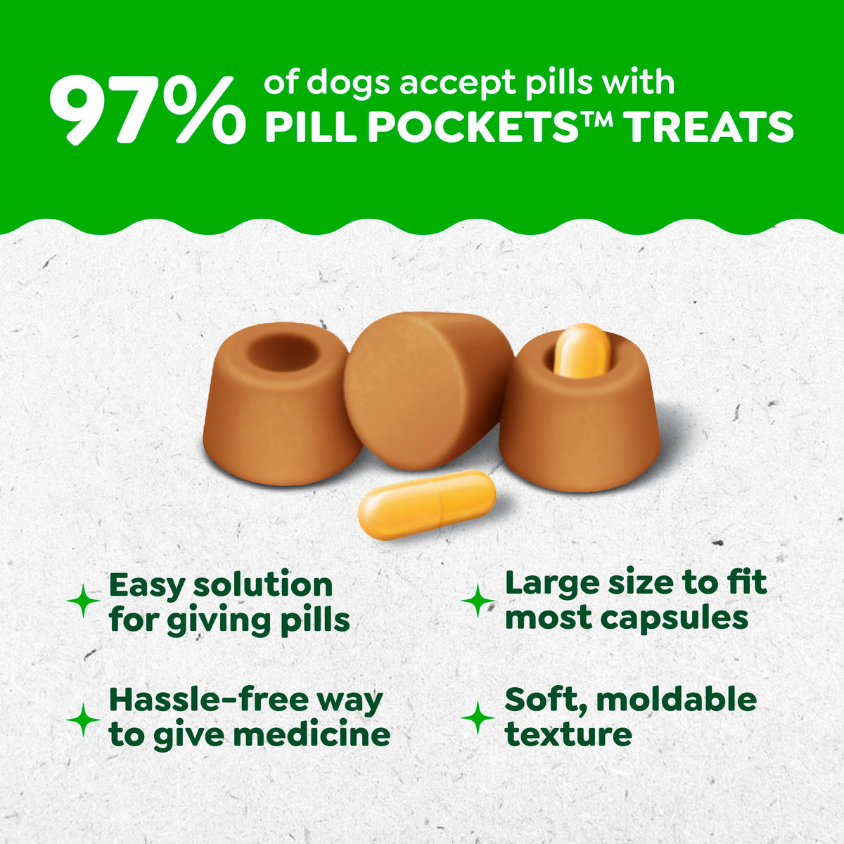 Greenies Pill Pockets for Large Dogs – Chicken Flavor, 15.8 oz