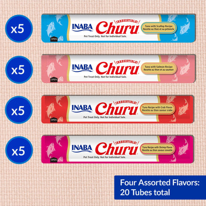 INABA Churu Lickable Cat Treats – Chicken Variety, 20 Tubes