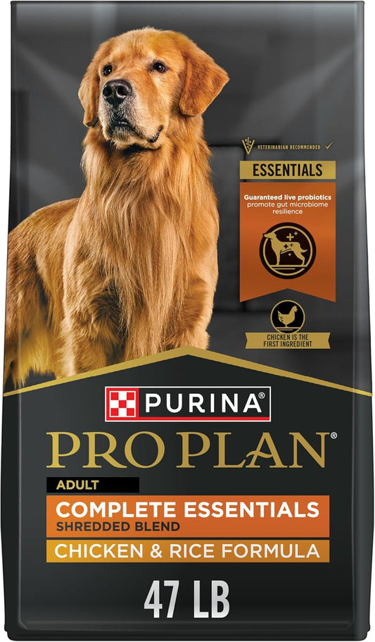 Purina Pro Plan Complete Essentials Chicken & Rice Dry Dog Food, 47 lb