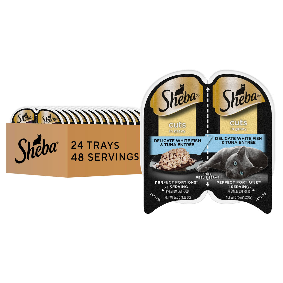Sheba Perfect Portions Cuts in Gravy Wet Cat Food Multipack, 24 Trays