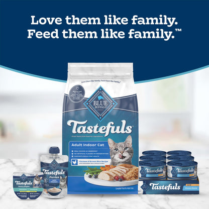 Blue Buffalo Tastefuls Chicken Dry Cat Food for Adult Indoor Cats, 7 lb