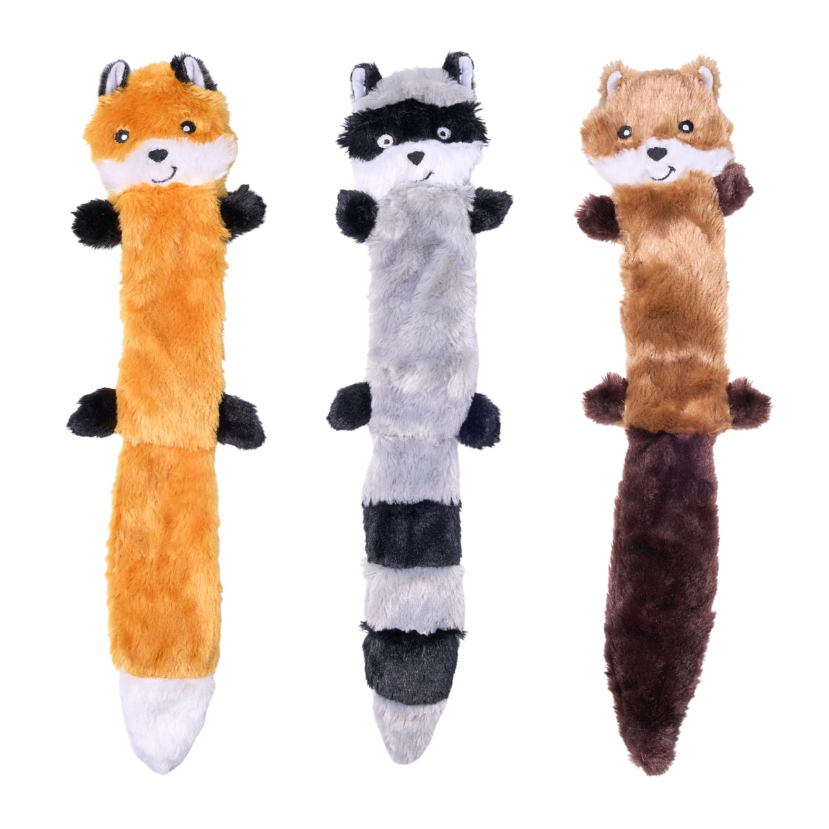 ZippyPaws Skinny Peltz squeaky dog toy trio for small and medium dogs