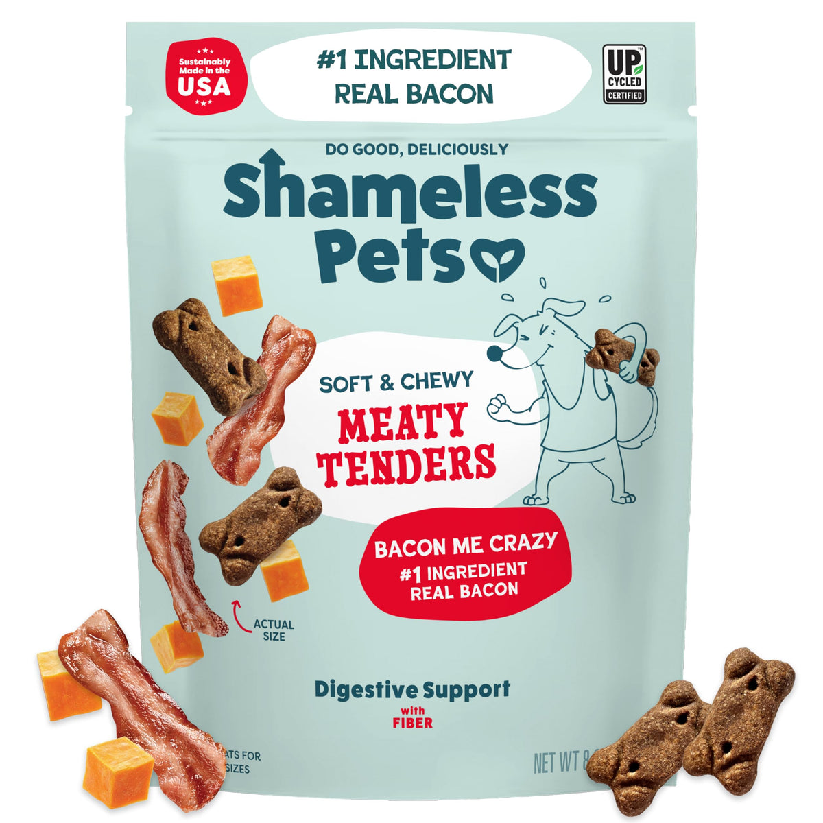 Shameless Pets Reelin' Salmon Soft Dog Treats, 8 oz
