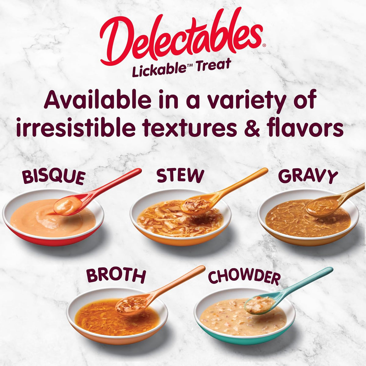Hartz Delectables Bisque Lickable Cat Treats – Variety Pack, 30 Pouches