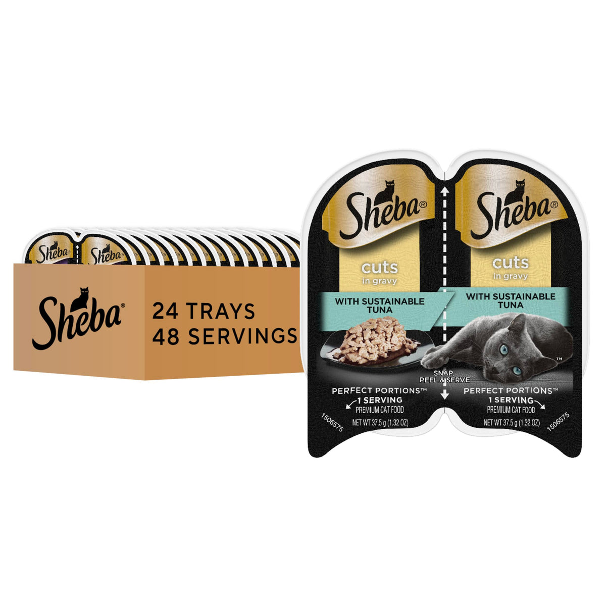 Sheba Perfect Portions Cuts in Gravy Wet Cat Food Multipack, 24 Trays