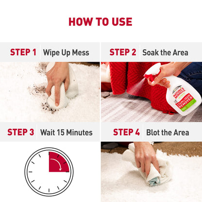 Cleaning carpet pet stains with Nature's Miracle