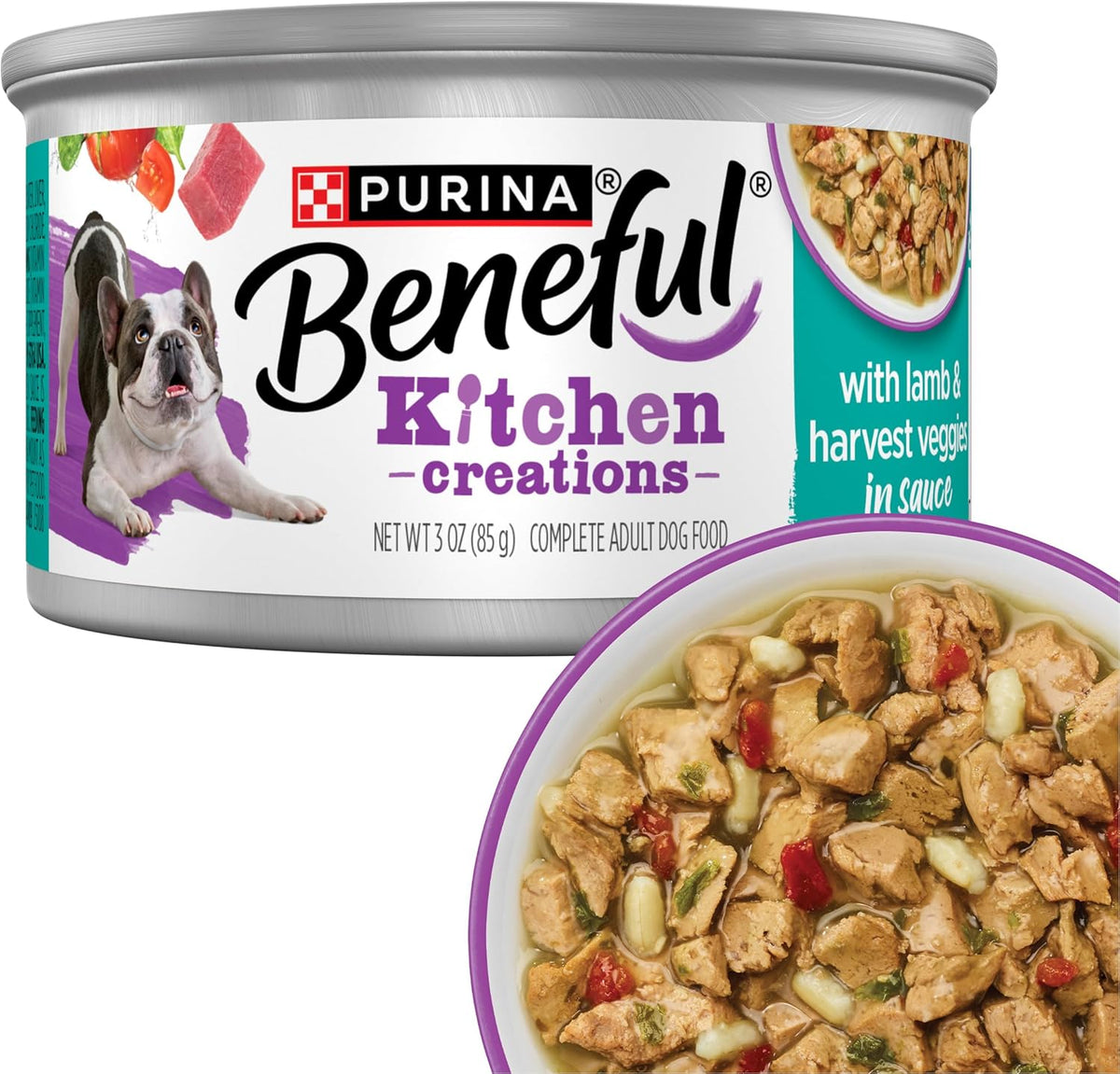 Purina Beneful Kitchen Creations Lamb Wet Dog Food in Sauce, 12 Cans