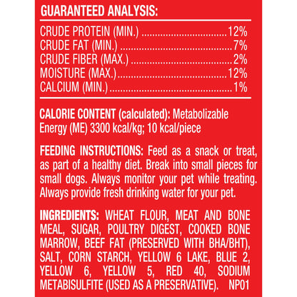 Dog eating a Milk-Bone MaroSnacks crunchy biscuit treat