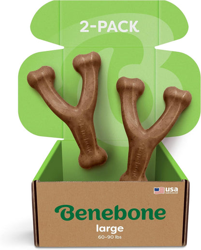 Benebone Wishbone dog chew toy sizes for small, medium, large and giant dogs
