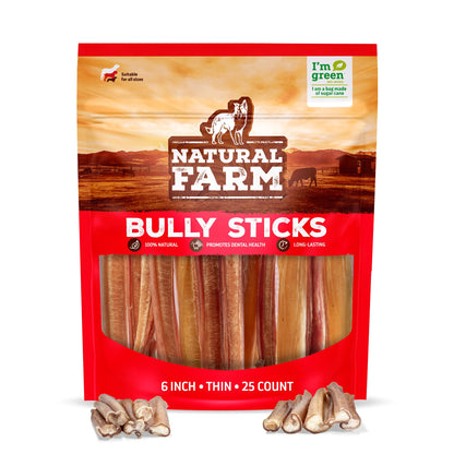 Odor-Free Bully Sticks 6 Inch – back view
