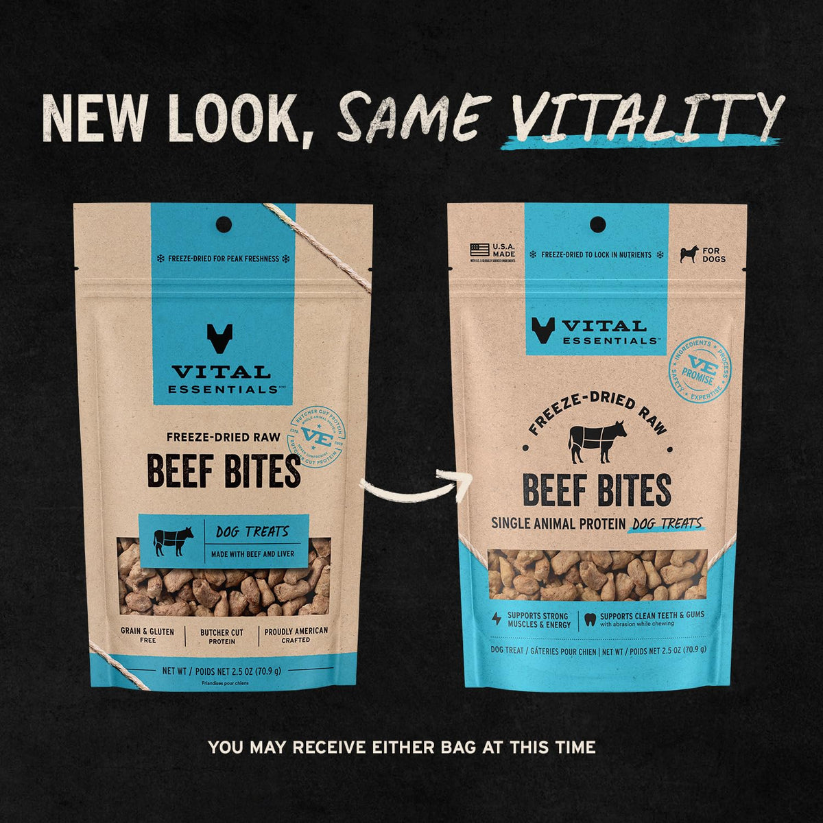 Vital Essentials Freeze-Dried Beef Tripe Nibs Dog Treats, 14 oz